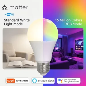 RGB Smart LED Bulb E27 9W WiFi Dimmable CRI 80 2700-6500K No Hub