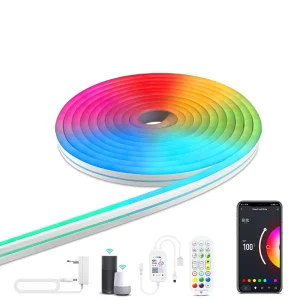 RGB Smart LED Neon Strip Lights 12V Waterproof Flexible Light Strings APP WiFi Alexa Voice Control