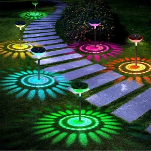 RGB Waterproof LED Solar Garden Outdoor Landscape Lawn Ground Pathway Stake Light Lamp Decor