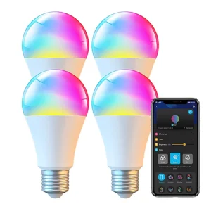 RGB WiFi Smart LED Bulb with App, Remote Control, Music Sync and Color Changing