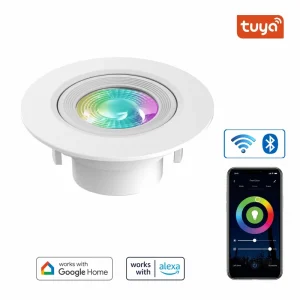 RGBCW Smart LED Downlight, 400LM, WiFi, Dimmable