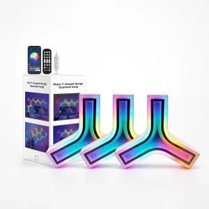 RGBIC Acrylic Mirror Wall Lights with App Control Music Sync and Y-Shape Panels