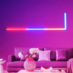 RGBIC Modular LED Wall Light Bars with Music Sync, Remote Control, App Control