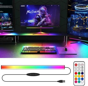 RGBIC Monitor Light Bar USB Powered Dimmable LED Computer Screen Desk Lamp for Office Gaming Custom Logo OEM