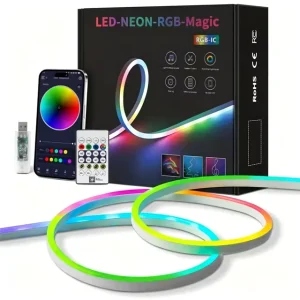RGBIC Neon LED Strip with APP Control Music Sync Running Horse Light