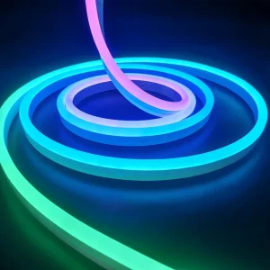 RGBIC Silicone Neon Flex SPI Addressable 12V/24V LED Neon Strip for Commercial Lighting