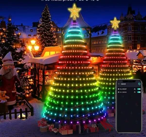 RGBIC Smart Christmas Tree Lights 400 LED App Control Music Sync IP65 Fairy String Lights Indoor Outdoor 6ft Holiday Decor