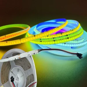RGBW COB LED Strip 784 LEDs/m DC24V RGBIC Pixel LED Strip 10mm 21W/m RGB Full Color WiFi Remote Compatible