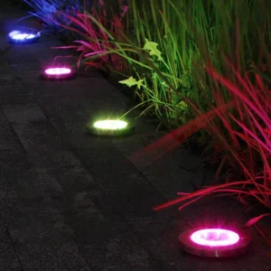 RGBW Chasing-Color Buried LED Lights for Outdoor Squares and Courtyards IP67 Waterproof 24V Aluminum Smart App Control