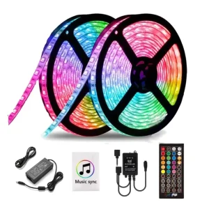 RGBW LED Strip Light Smart Dimmable Waterproof 5M 24V with Remote for Party Home Commercial Lighting