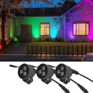 RGBW Landscape Lighting 3W 12V 24V Low Voltage Outdoor Garden Lights WiFi Control LED Aluminum IP66 for Garden Yard Lighting