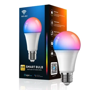 RGBW Smart LED Bulb E27 E26 B22 Dimmable WiFi App Control