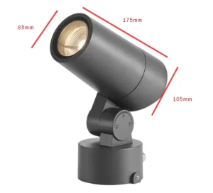 RGBW Wireless Remote-Controlled IP65 LED Garden Spotlight with Aluminum Body for Landscape Lighting