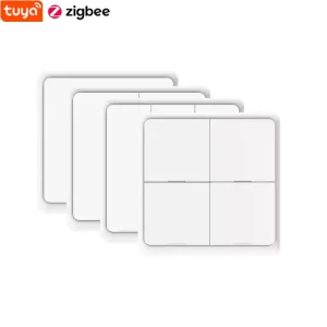 RSH OEM ODM Smart Scene Switch for WiFi ZigBee Wireless Remote Controller Smart Button 4 Switch Tempered Glass for Home