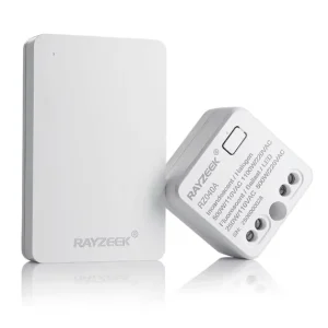 RZ040 110V-220V Wireless Light Switch and Receiver Kit Expandable No Wiring No WiFi Fireproof Remote Control Wall Switch