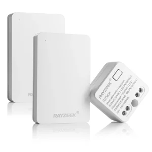 RZ040-2 110-220V Wireless Remote Control Wall Switch 3-Way Expandable No Wi-Fi No Wiring Light Switch Kit