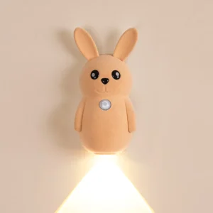 Rabbit Wireless Magnetic Motion Sensor USB-Rechargeable LED Night Light for Kids