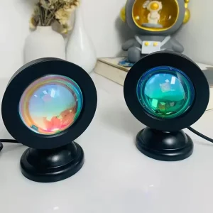 Rainbow Sunset Projection Night Light Desk Lamp for Home and Commercial Decor