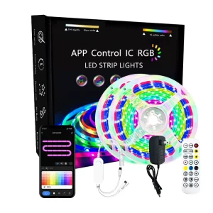 Rainbow Wi-Fi LED Light Strip Kit Running Color Full Color Remote Control Dimming Waterproof