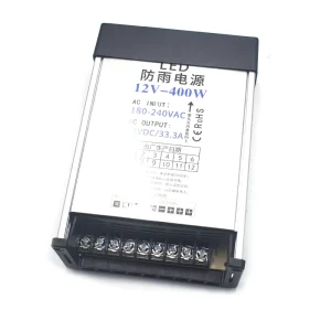Rainproof Power Supply IP65 33.3A LED 12V 400W 220V AC to DC 12V Transformer for LED Lights Industry