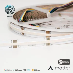 ReZ TI Aura Smart RGBCW COB Strip Matter Over Thread Smart Home Lights