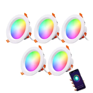 Recessed Commercial Household RGB LED Downlight 9W Smart Recessed Lighting