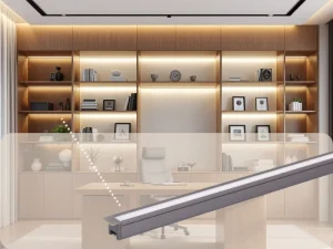 Recessed Dimmable LED Cabinet Light for Wardrobe Shelves Bookcases and Display Cabinets Aluminum PC YB1017-21