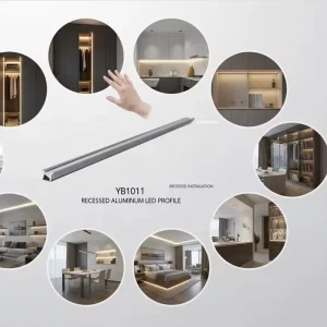 Recessed Dimmable LED Cabinet Light with Linear Illumination for Showcase Projects YB1011-21