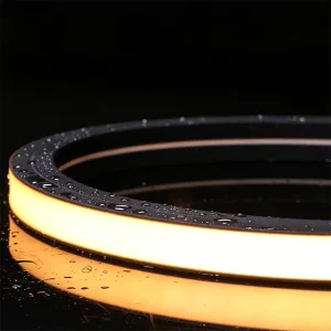 Recessed Hidden Black Silicone IP67 LED Strip Wi-Fi Sound-Absorbing Wood Wall Indoor Dimmable Ambient Light