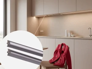 Recessed LED Cabinet Linear Light with Straight Angled Plastic Diffuser Aluminum PC for Furniture Lighting YB1019-23
