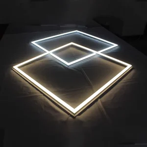 Recessed LED Ceiling Light with Aluminum Frame Effect