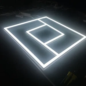 Recessed LED Grid Ceiling Panel Light with Aluminum Edge Frame