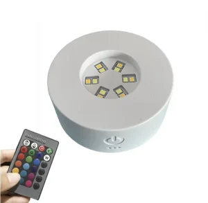 Rechargeable 3D Crystal Ball Night Lamp Stand Crack Base with Remote Control Led Display Base Table Lamp for Crystal Ball