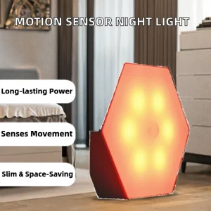 Rechargeable ABS Motion Sensor LED Night Light, USB, 600mAh Battery, for Bedroom and Wardrobe