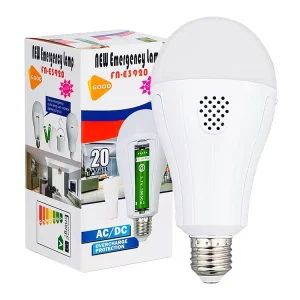 Rechargeable Battery-Operated LED Bulb 15W 20W B22 E27