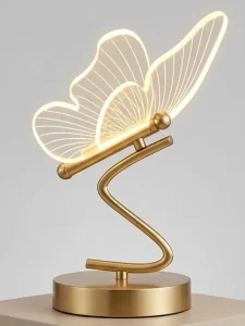 Rechargeable Butterfly Table Lamp Cordless with Acrylic Butterfly and Dimmable LED Bedside Lamps Night Light Home Decor Fixtures