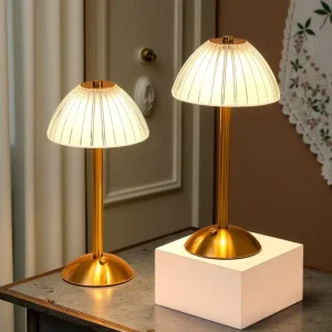 Rechargeable Cordless LED Table Lamp with Iron Body, 800mAh Battery, and Touch Control