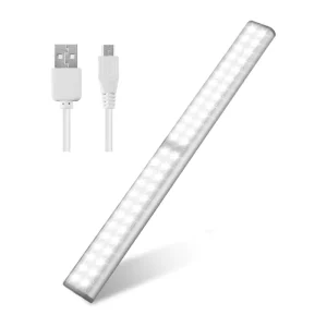 Rechargeable Cordless Magnetic Sensor LED Closet Corridor Under Cabinet Kitchen Strip Night Light Bar