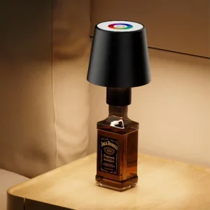 Rechargeable Cordless Touch Control Bottle Lamp Kit Battery Operated Home Decor Warm White and RGB Dimmable LED Table Lamp