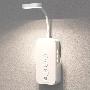Rechargeable Dimmable Bedside Book Light with Timer, Wall-Mounted Reading Light