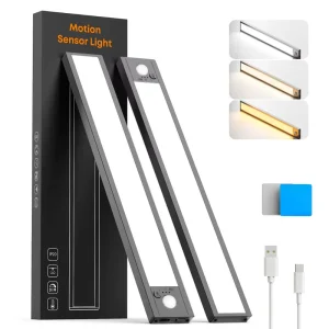 Rechargeable Dimmable Motion Sensor LED Light with Touch Control, Wall-Mounted for Reading, Kitchen, and Closet