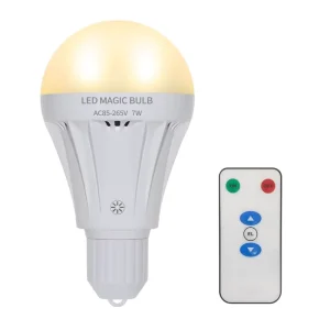 Rechargeable Emergency LED Bulb 7W 2200mAh Battery Backup Remote Controlled