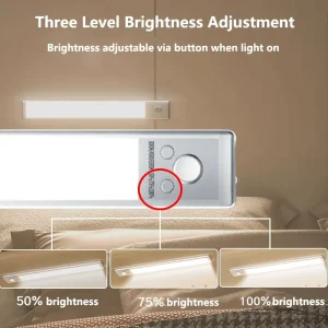 Rechargeable LED Cabinet Light Motion Sensor USB Cold White Waterproof