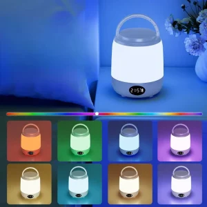 Rechargeable LED Camping Table Lamp, 2400mA, Warm White, Remote Control, Dimmable