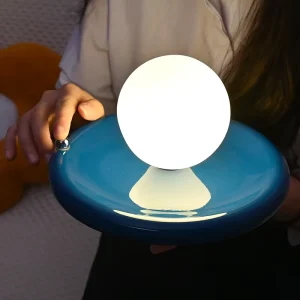 Rechargeable LED Desk Lamp Creative Decorative Atmosphere Light USB Charging Living Room Bedside Metal Battery