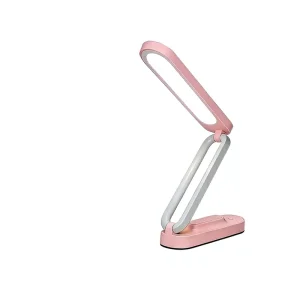 Rechargeable LED Desk Lamp Foldable Portable Table Light 3 Brightness Levels Type C USB Charging Dimmable Plastic Small Bedside