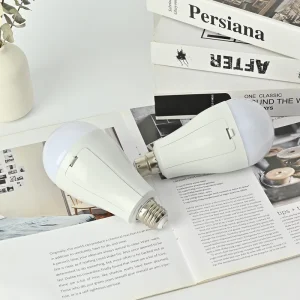 Rechargeable LED Emergency Light Bulb 1600mAh Capacity Strong Half Bright Modes for Indoor and Outdoor Use