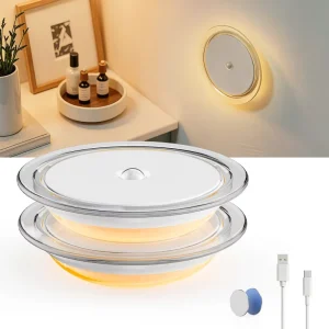 Rechargeable LED Moon Light Night Lamp with Motion Sensor for Bedroom Closet Hallway