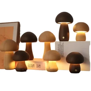 Rechargeable LED Mushroom Night Light with Beech Design and ABS Body