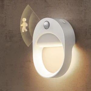 Rechargeable LED Nightlight PIR Motion Sensor 3000K for Bathroom Hallway